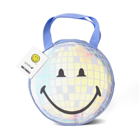 Yoobi X Smileyworld Handbags - Yoobi Holographic Smiley Tote Bag - Blue
